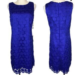 Eliza J Crochet Lace Mini Shift Dress